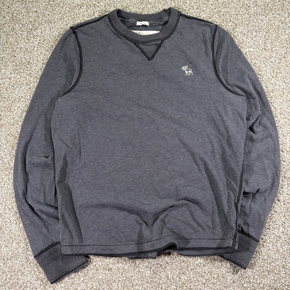 Vintage Abercrombie And Fitch Longsleeve Muscle Gray Faded Size XL Distressed